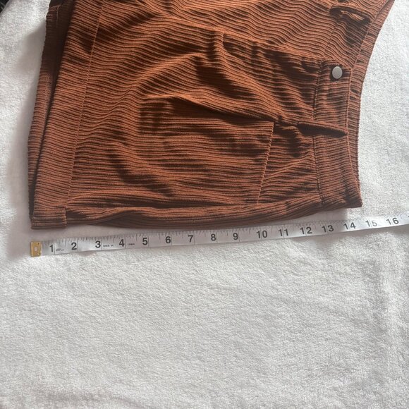Hyfve Brown Corduroy High-Waist Comfortable Shorts Womens Size M - Picture 9 of 11